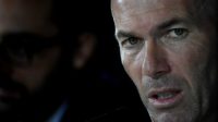 Pelatih Real Madrid Zinedine Zidane hadiri jumpa pers jelang laga kontra Club Brugge di Santiago Bernabeu, Senin (30/9/2019). [AFP]