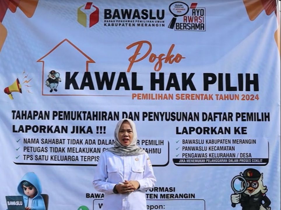 Nur Anisah, S. Pd anggota Bawaslu Merangin yang juga Koordinator Divisi (Kordiv) Pencegahan, Partisipasi Masyarakat dan Hubungan Masyarakat.