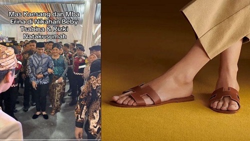 erina gudono pakai sandal berharga fantastis